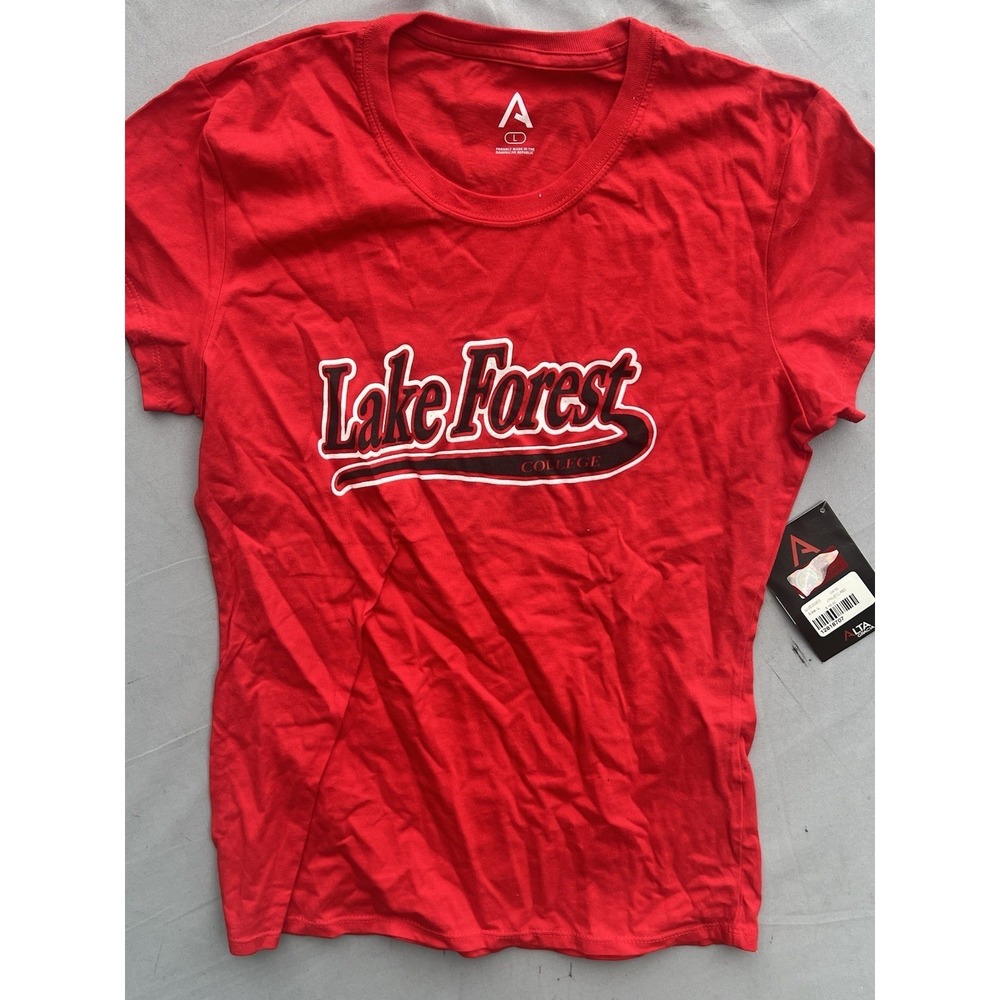 Neat Lake Forest College‎ Shirt Red Size Large